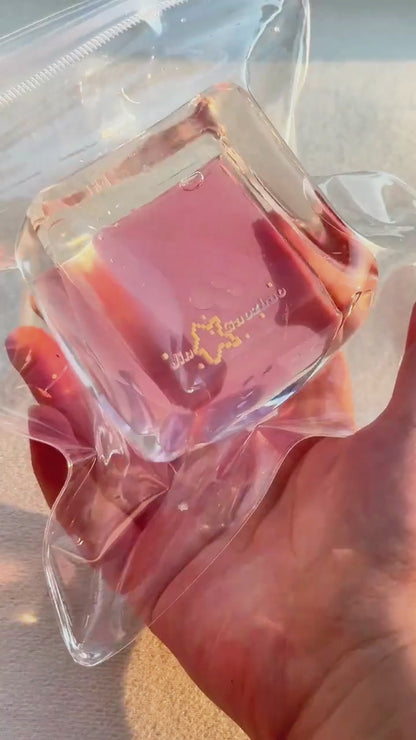 Squishy de bloque de hielo con arena fluida