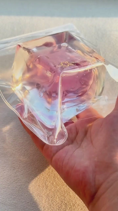 Squishy de bloque de hielo con arena fluida