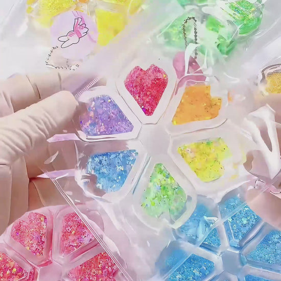 Squishy de corazón holográfico