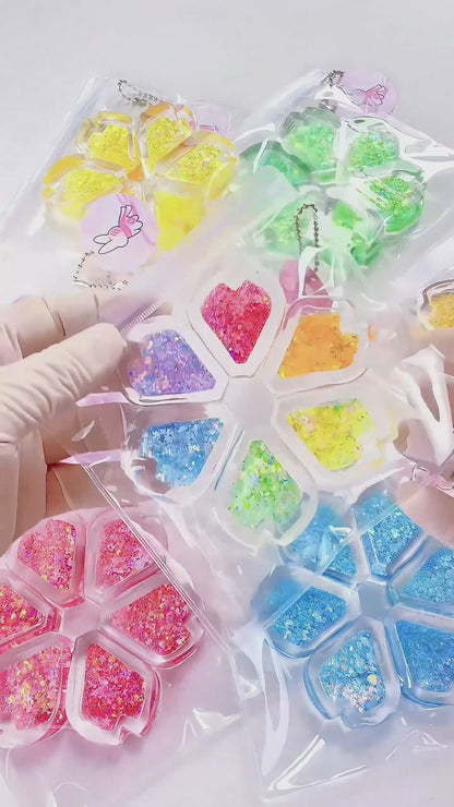 Squishy de corazón holográfico