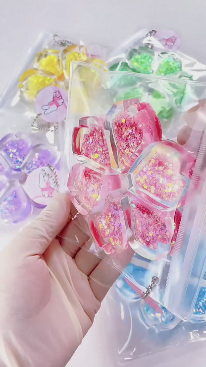 Squishy de corazón holográfico