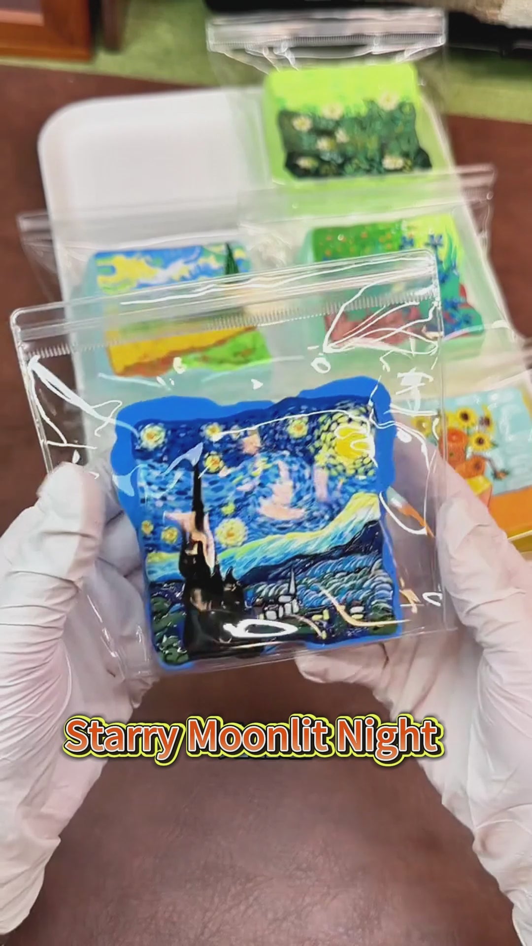Mini squishies de tostadas Van Gogh