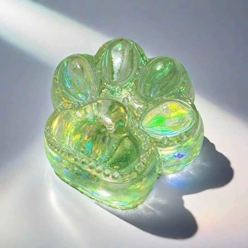 Squishy transparente de pata de gato