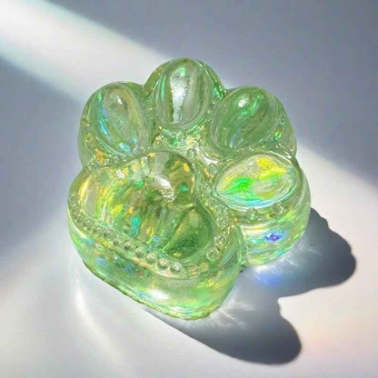 Squishy transparente de pata de gato